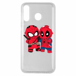 Чехол для Samsung M30 Дэдпул и Человек паук - PrintSalon