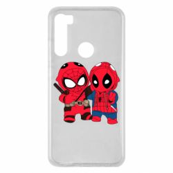 Чехол для Xiaomi Redmi Note 8 Дэдпул и Человек паук - PrintSalon