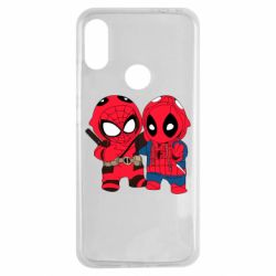 Чехол для Xiaomi Redmi Note 7 Дэдпул и Человек паук - PrintSalon