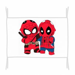 Флаг Дэдпул и Человек паук - PrintSalon