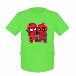 Детская футболка Дэдпул и Человек паук - PrintSalon