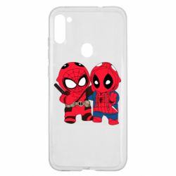 Чехол для Samsung A11/M11 Дэдпул и Человек паук - PrintSalon