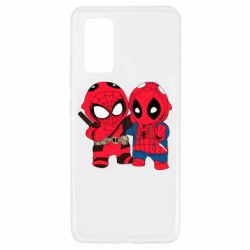 Чехол для Samsung A32 4G Дэдпул и Человек паук - PrintSalon