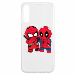 Чехол для Samsung A50 Дэдпул и Человек паук - PrintSalon