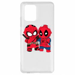 Чехол для Samsung S10 Lite Дэдпул и Человек паук - PrintSalon