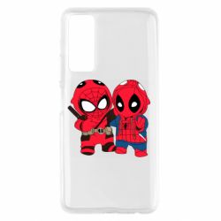 Чехол для Huawei P Smart 2021 Дэдпул и Человек паук - PrintSalon