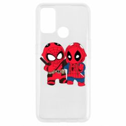 Чехол для Oppo A53/A32/A33 Дэдпул и Человек паук