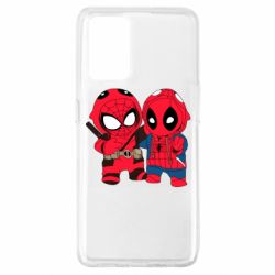 Чехол для Oppo A74 4G Дэдпул и Человек паук - PrintSalon