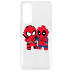 Чехол для Oppo Reno 4 Pro Дэдпул и Человек паук - PrintSalon
