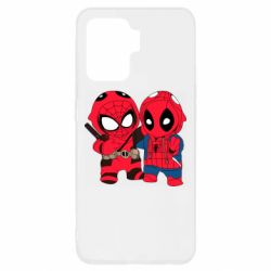 Чехол для Oppo Reno 5 Lite Дэдпул и Человек паук - PrintSalon
