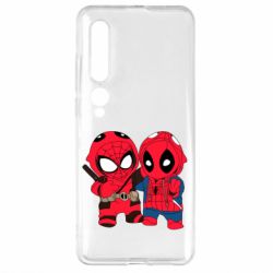 Чехол для Xiaomi Mi10/10 Pro Дэдпул и Человек паук - PrintSalon