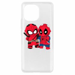 Чехол для Xiaomi Mi11 Дэдпул и Человек паук - PrintSalon