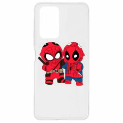 Чехол для Xiaomi Redmi Note 10 Pro Дэдпул и Человек паук - PrintSalon