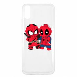 Чехол для Xiaomi Redmi 9a Дэдпул и Человек паук - PrintSalon