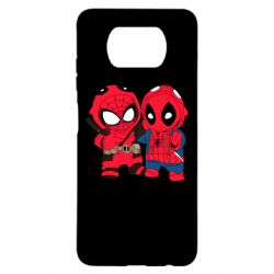 Чехол для Xiaomi Poco X3 Дэдпул и Человек паук - PrintSalon