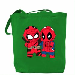 Эко-сумка Дэдпул и Человек паук - PrintSalon