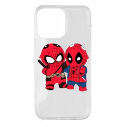 Чехол для iPhone 14 Pro Max Дэдпул и Человек паук - PrintSalon