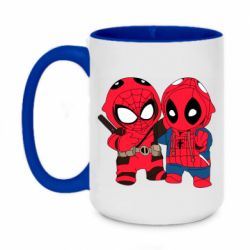 Чашка двухцветная 420ml Дэдпул и Человек паук - PrintSalon