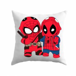 Подушка Дэдпул и Человек паук - PrintSalon