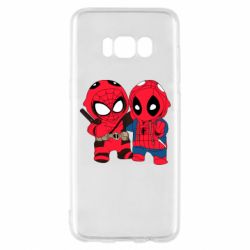 Чехол для Samsung S8 Дэдпул и Человек паук - PrintSalon