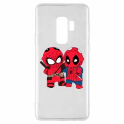 Чехол для Samsung S9+ Дэдпул и Человек паук - PrintSalon