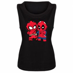 Женская майка Дэдпул и Человек паук - PrintSalon