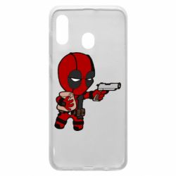 Чохол для Samsung A20 Дедпуз з пакетиком-PrintSalon Чохол для Samsung A20 Дедпуз з пакетиком