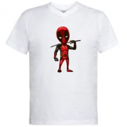 Мужская футболка  с V-образным вырезом Дэдпул - PrintSalon