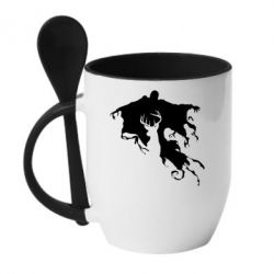 Чашка с ложкой Deer and dementor - PrintSalon