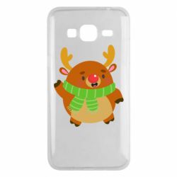 Чехол для Samsung J3 2016 Deer in a scarf - PrintSalon