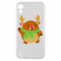Чехол для iPhone XR Deer in a scarf - PrintSalon
