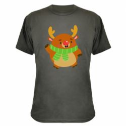 Камуфляжная футболка Deer in a scarf - PrintSalon