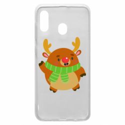 Чехол для Samsung A20 Deer in a scarf - PrintSalon