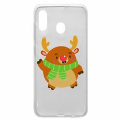 Чехол для Samsung A30 Deer in a scarf - PrintSalon