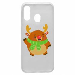 Чехол для Samsung A40 Deer in a scarf - PrintSalon