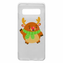 Чехол для Samsung S10 Deer in a scarf - PrintSalon