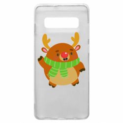 Чехол для Samsung S10+ Deer in a scarf - PrintSalon
