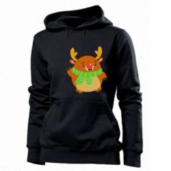 Женское худи Deer in a scarf - PrintSalon