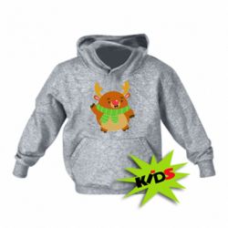 Детское худи Deer in a scarf - PrintSalon