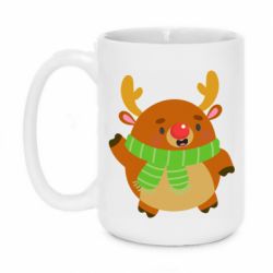 Чашка 420ml Deer in a scarf - PrintSalon