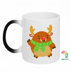 Чашка-хамелеон Deer in a scarf - PrintSalon