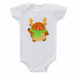 Детский бодик Deer in a scarf - PrintSalon