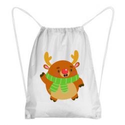 Рюкзак-мешок Deer in a scarf - PrintSalon