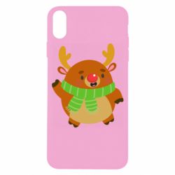 Чехол для iPhone X/Xs Deer in a scarf - PrintSalon