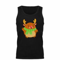 Мужская майка Deer in a scarf - PrintSalon