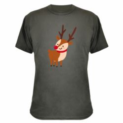 Камуфляжная футболка Deer with red nose - PrintSalon