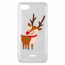 Чехол для Xiaomi Redmi 6A Deer with red nose - PrintSalon
