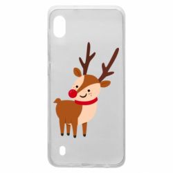 Чехол для Samsung A10 Deer with red nose - PrintSalon