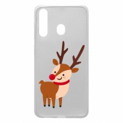 Чехол для Samsung A60 Deer with red nose - PrintSalon