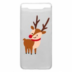 Чехол для Samsung A80 Deer with red nose - PrintSalon